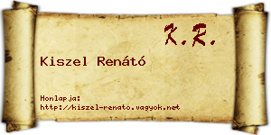 Kiszel Renátó névjegykártya
