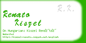 renato kiszel business card